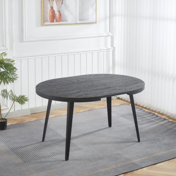 fe18b0d9ce5f473e95a8f5a49ac5643d_6c4c13d64600a68cb32b3e90523dc25b Extendable table,DINING TABLE,OFFICE TABLE,COFFEE TABLE,metal leg,MDF top,100/140/180x100x75cm,BLACK COLOR