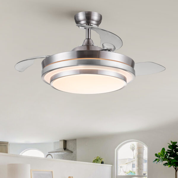 42 in. Retractable Ceiling Fan with Remote Control