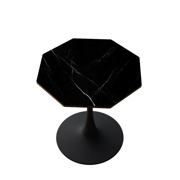 ff65d3f99dbd476cbc91bc901cebe57c_20231019_7bb51ae81e4ef8bf6d1d980e82786331 31.50"Modern Octagonal Coffee Table with Printed Black Marble Table Top,Metal Base, for Dining Room, Kitchen, Living Room